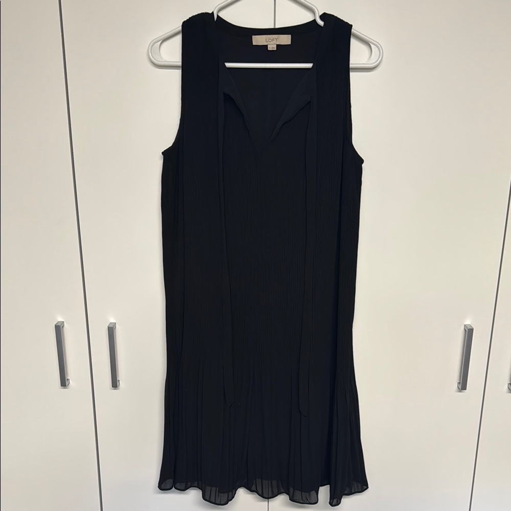 LOFT Black Sheath Midi Dress for Cocktail Nights